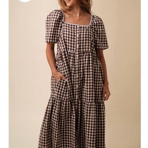 Things Between Gingham Dress (midi length)